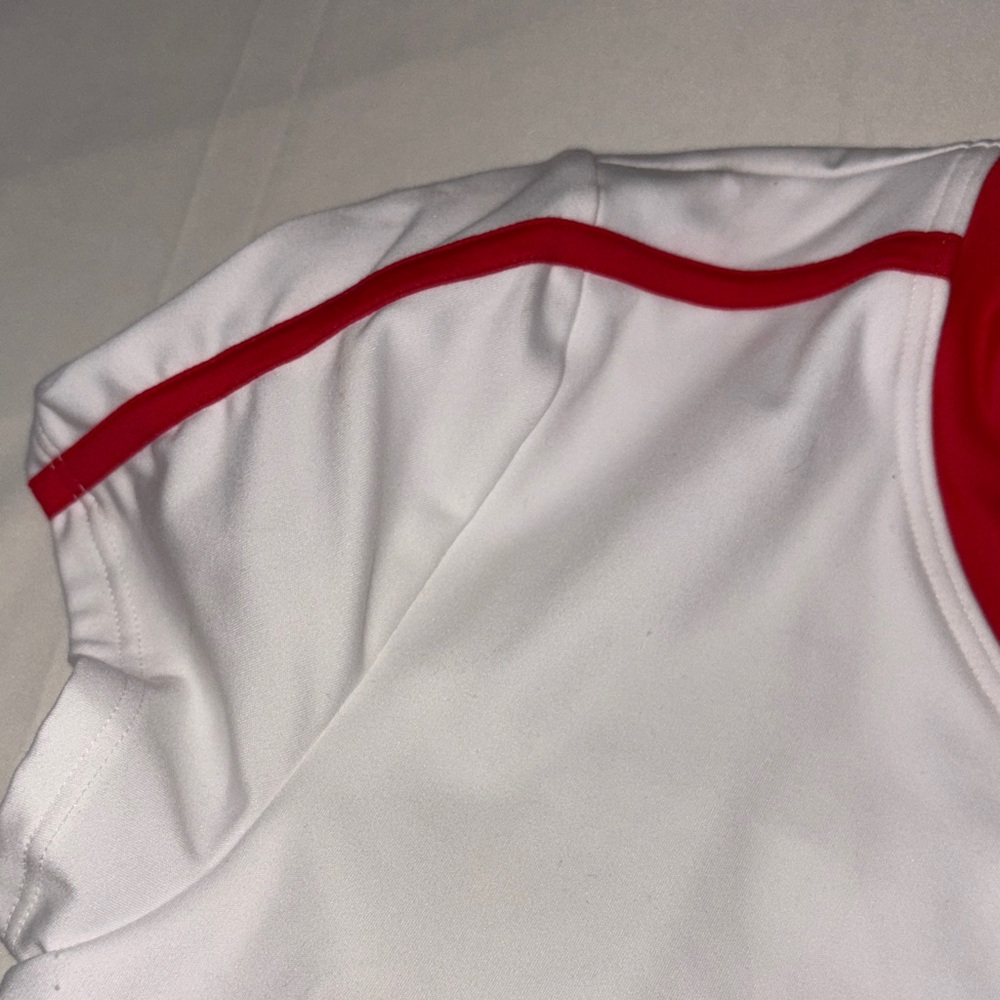 Hollisters women #sporty top GillyHicks White and Red USA 🇺🇸 m builtin sportsbra - Picture 4 of 7